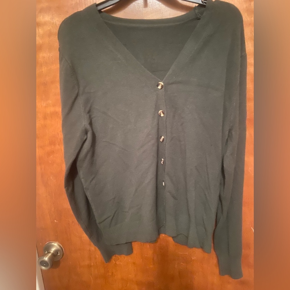 NWOT Plus Size Forest Green Cardigan